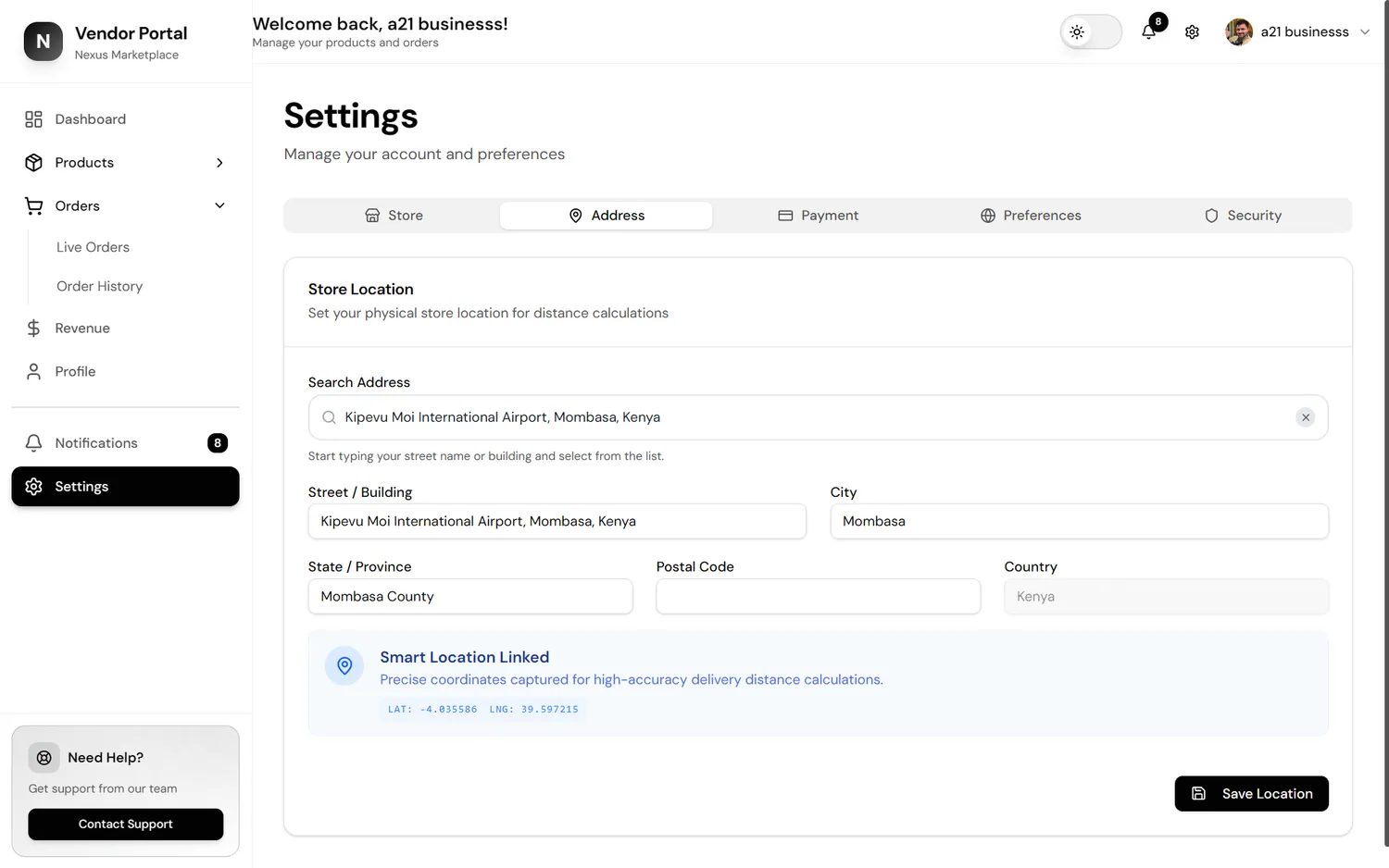 Vendor Dashboard screenshot 14